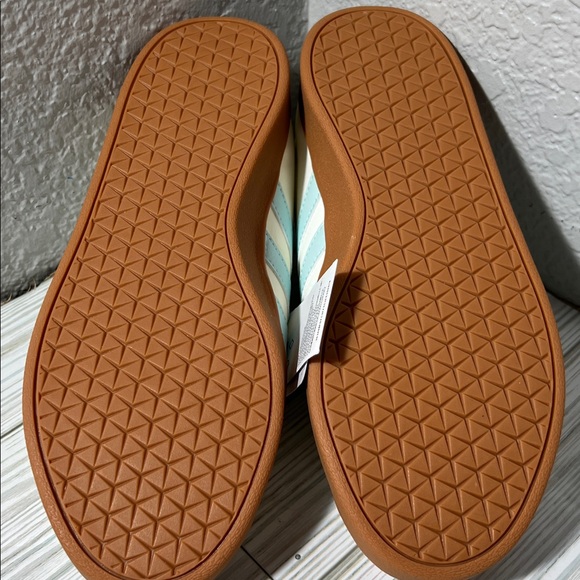 Adidas VL Court‎ 3.0 Women's Shoes sneakers white teal stripes size 6.5 lace up - Picture 11 of 14